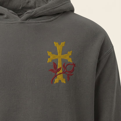 Khachkar Pomegranate Pigment Dyed Hoodie