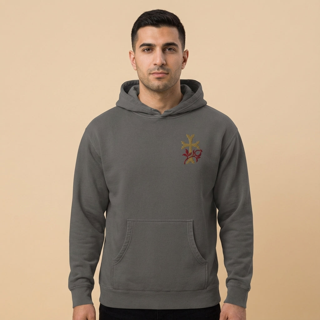 Khachkar Pomegranate Pigment Dyed Hoodie