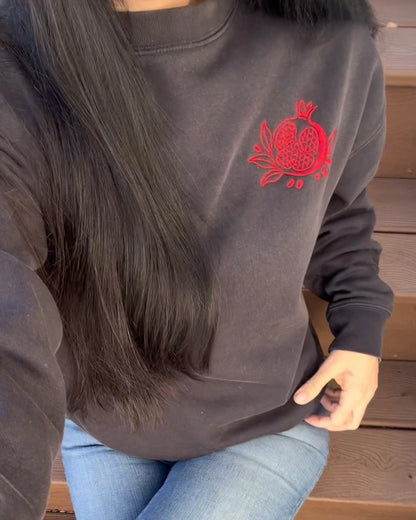 Pomegranate Embroidered Sweatshirt