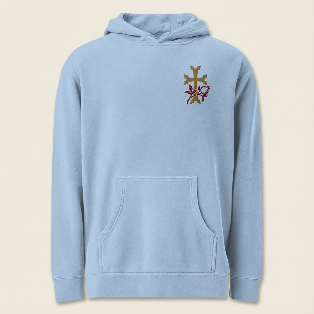 Khachkar Pomegranate Pigment Dyed Hoodie