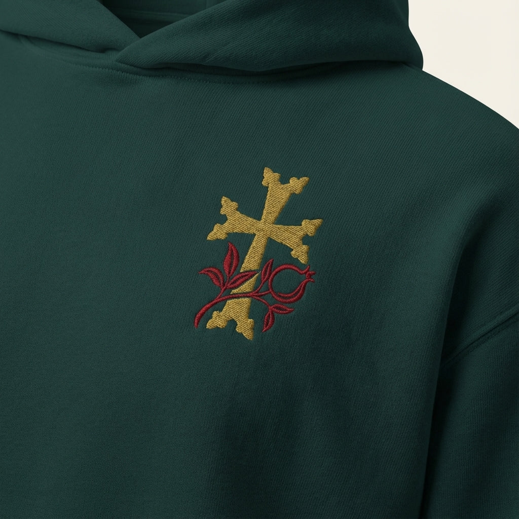 Khachkar Pomegranate Oversized Hoodie