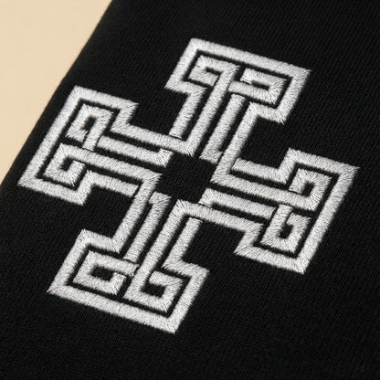 Geometric Cross Hoodie
