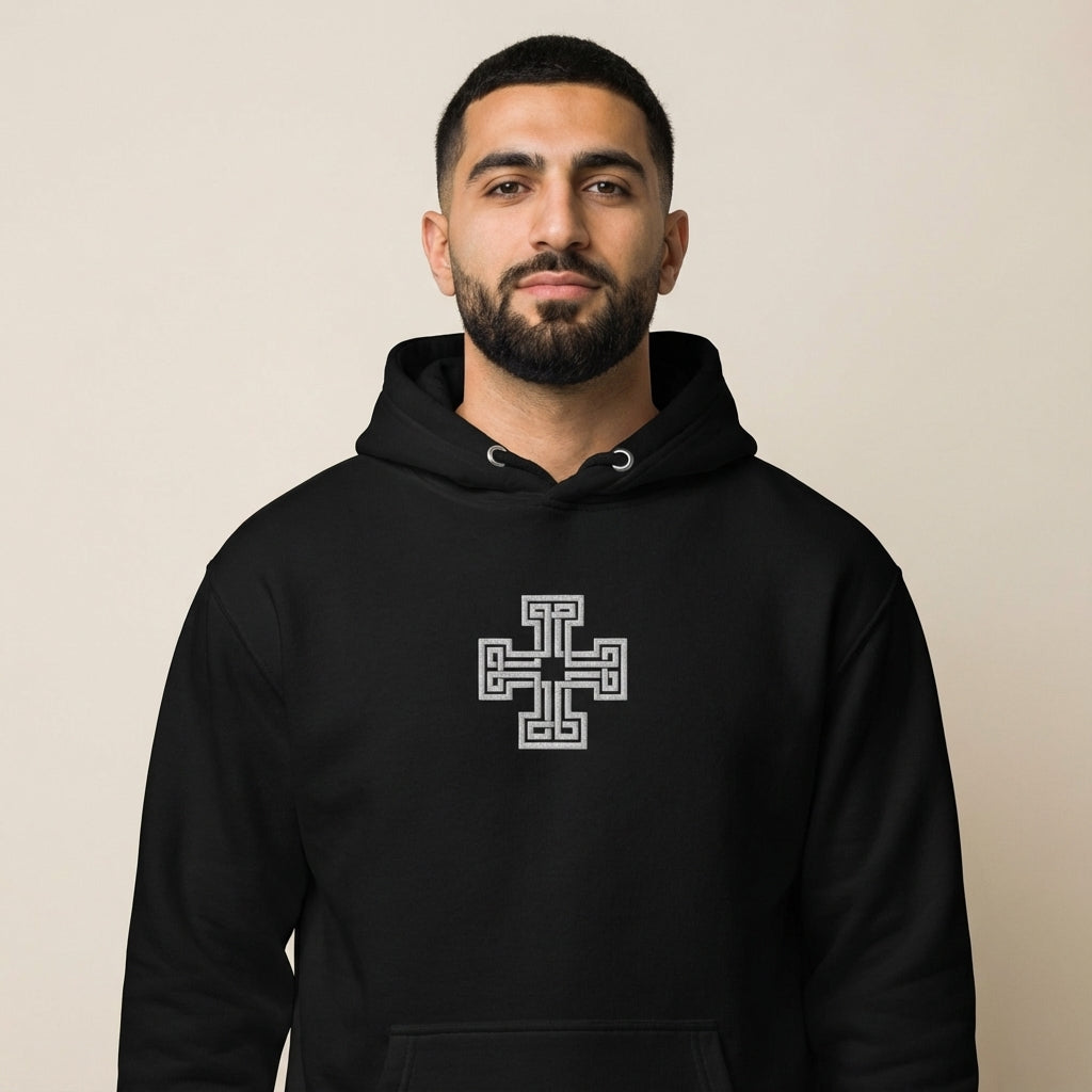 Geometric Cross Hoodie