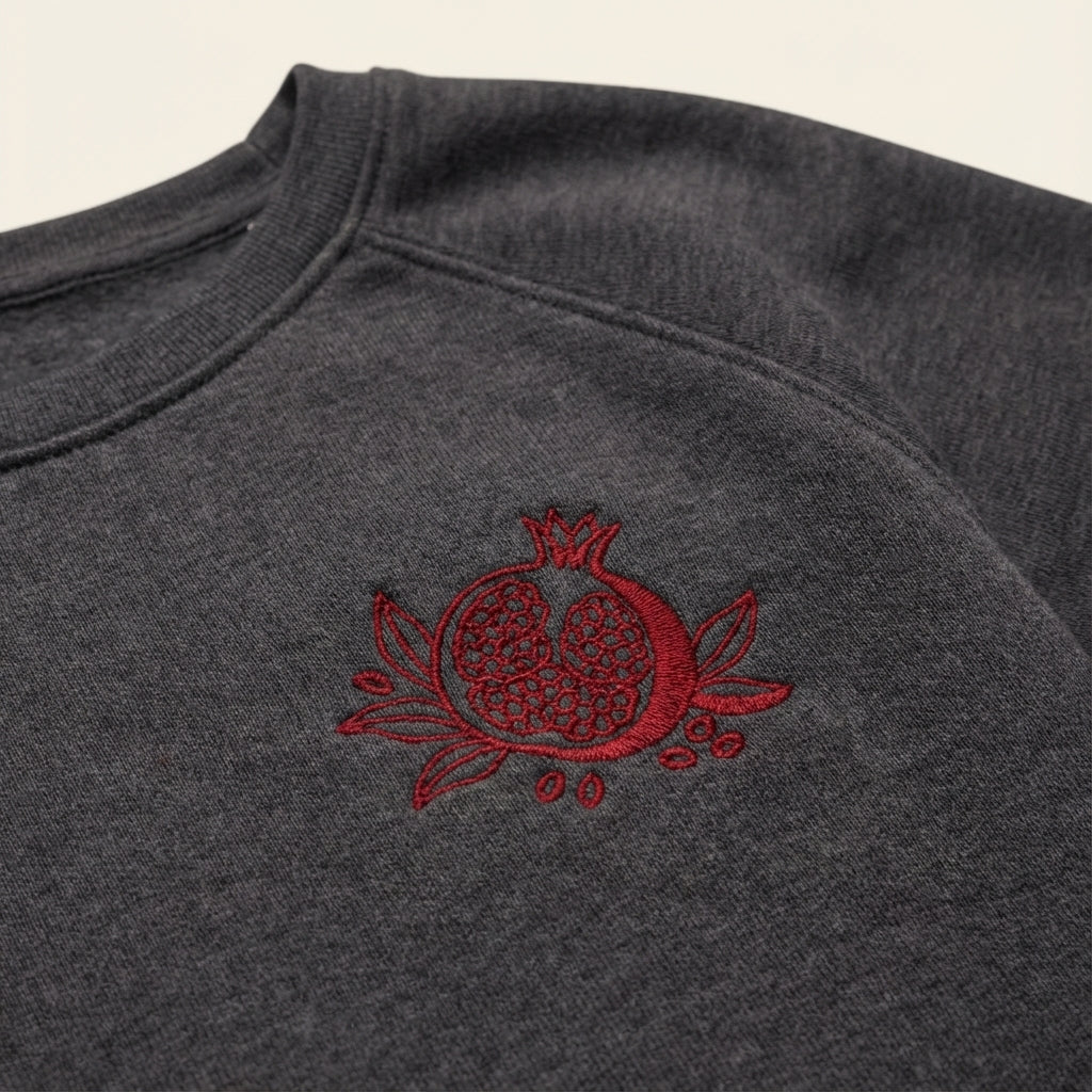Pomegranate embroidered sweatshirt