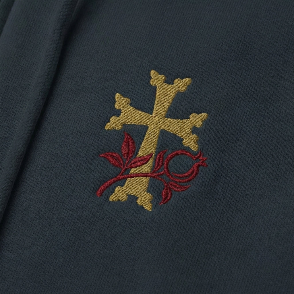 Khachkar Pomegranate Zip Hoodie