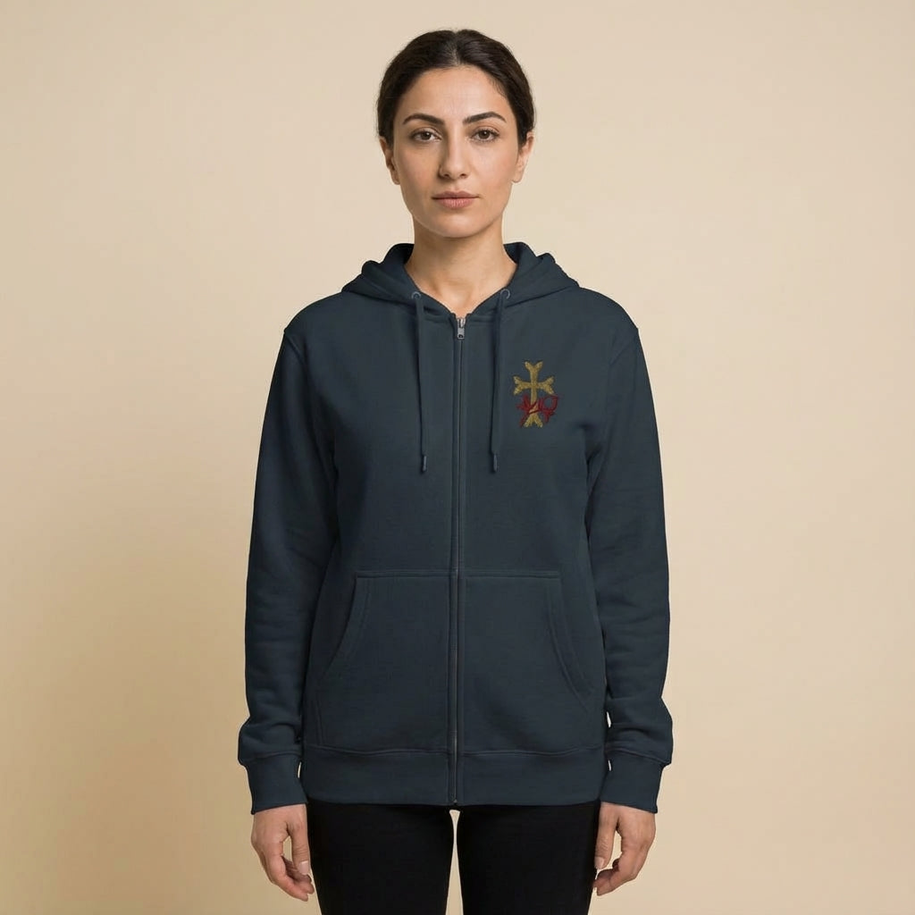 Khachkar Pomegranate Zip Hoodie