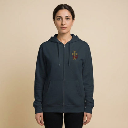 Khachkar Pomegranate Zip Hoodie