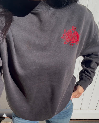 Pomegranate Embroidered Sweatshirt