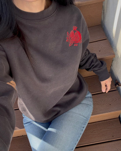 Pomegranate Embroidered Sweatshirt