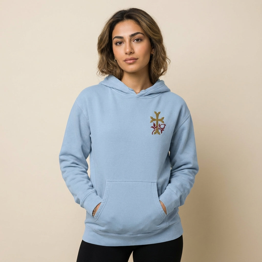 Khachkar Pomegranate Pigment Dyed Hoodie