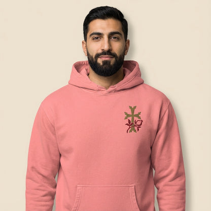 Khachkar Pomegranate Pigment Dyed Hoodie