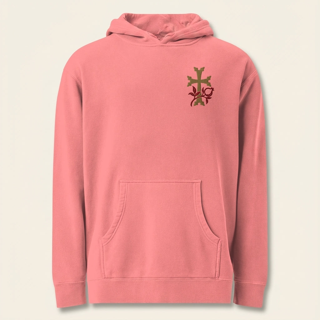 Khachkar Pomegranate Pigment Dyed Hoodie