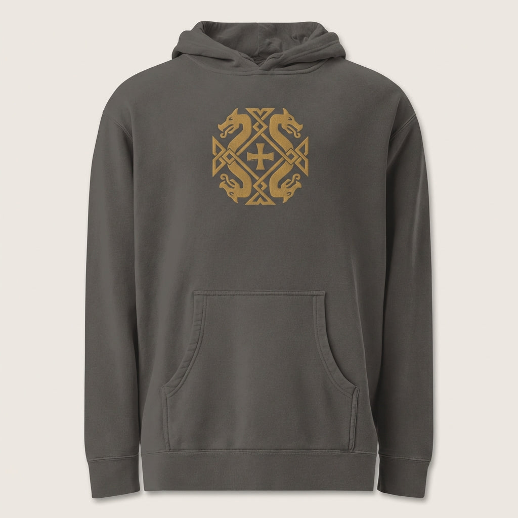 Vishap Hoodie – Armenian Dragon Emblem