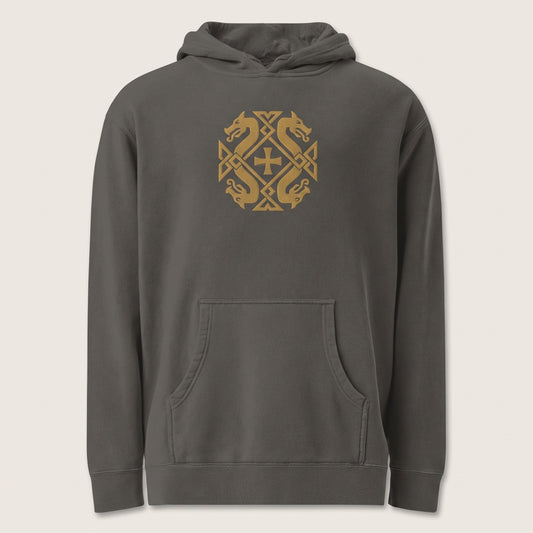 Vishap Hoodie – Armenian Dragon Emblem