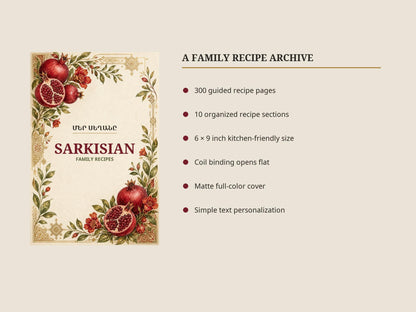 Personalized Family Cookbook