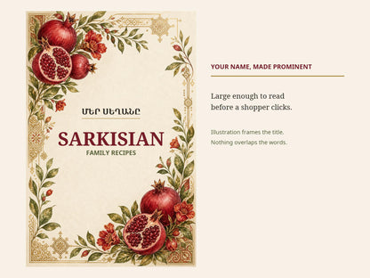 Personalized Family Cookbook