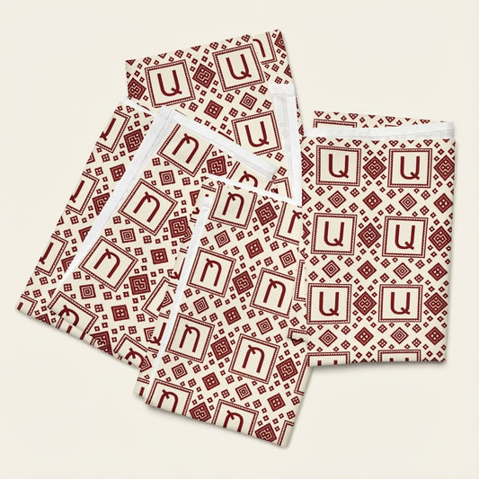 Armenian Letterform Napkin Set