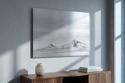 Champ d'Argent - Mont Ararat sur Aluminium Brossé