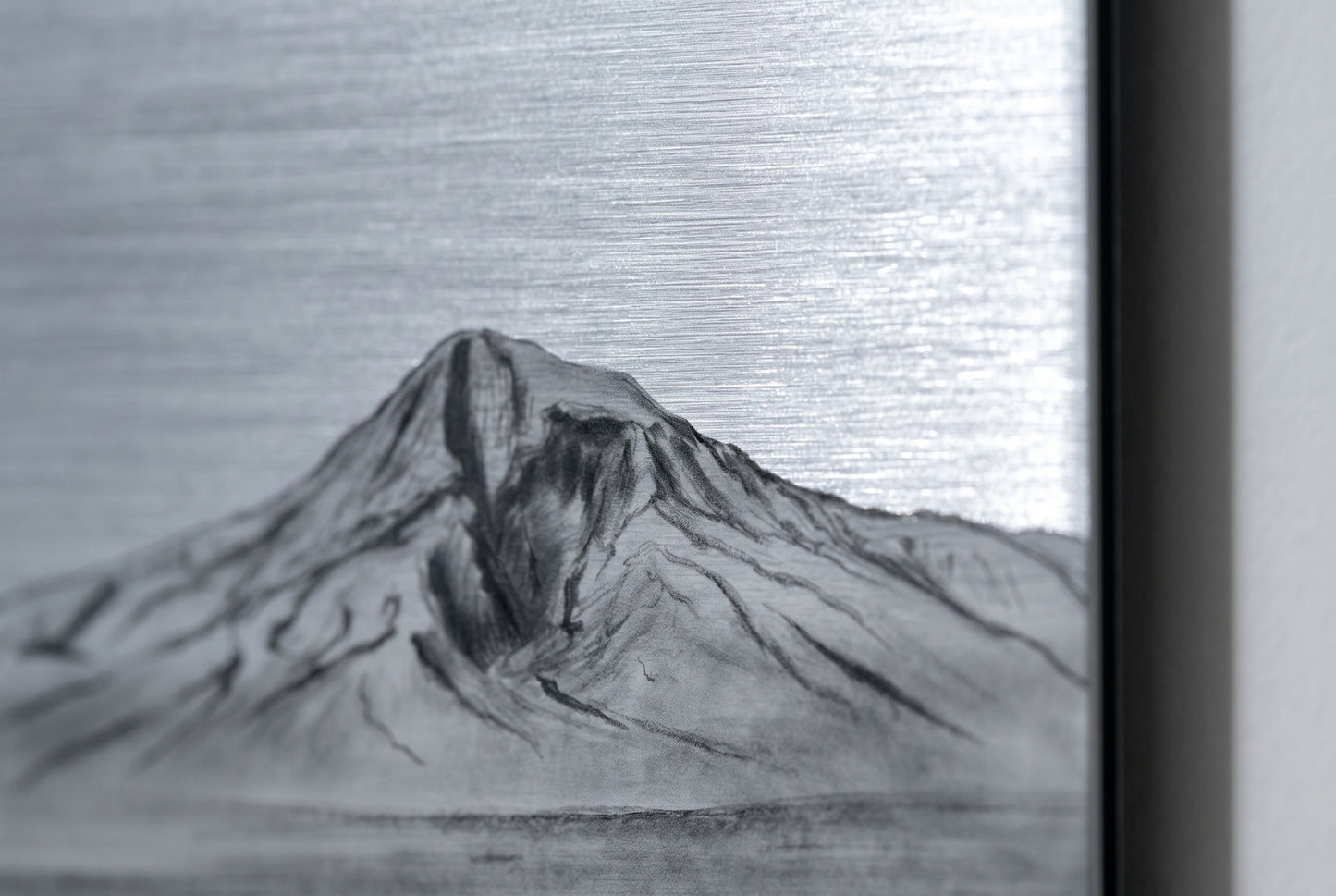 Champ d'Argent - Mont Ararat sur Aluminium Brossé