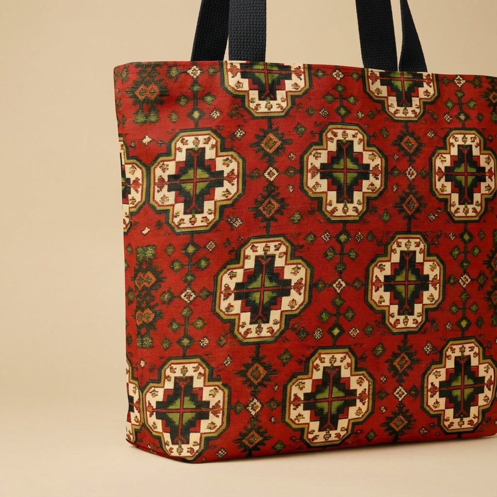 Rug Medallion Canvas Tote