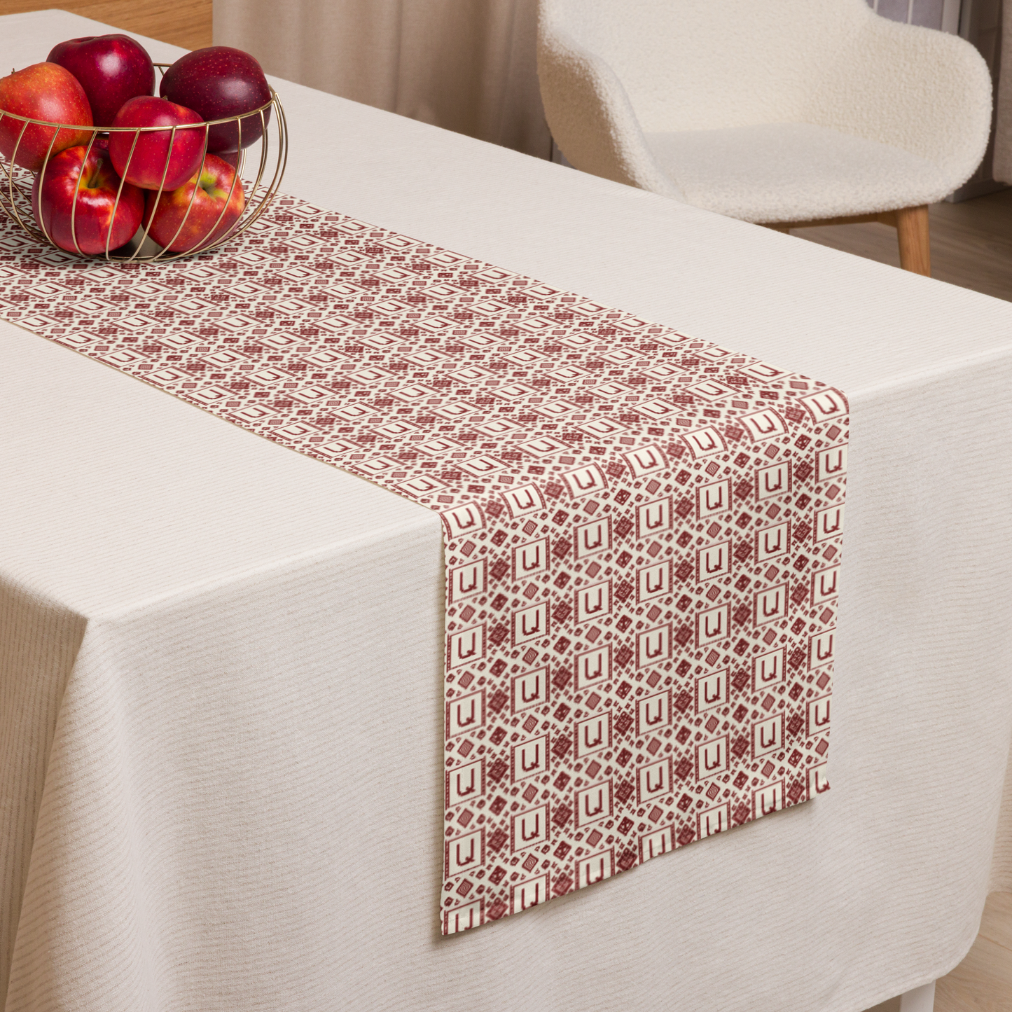 Armenian Letterform Table Runner