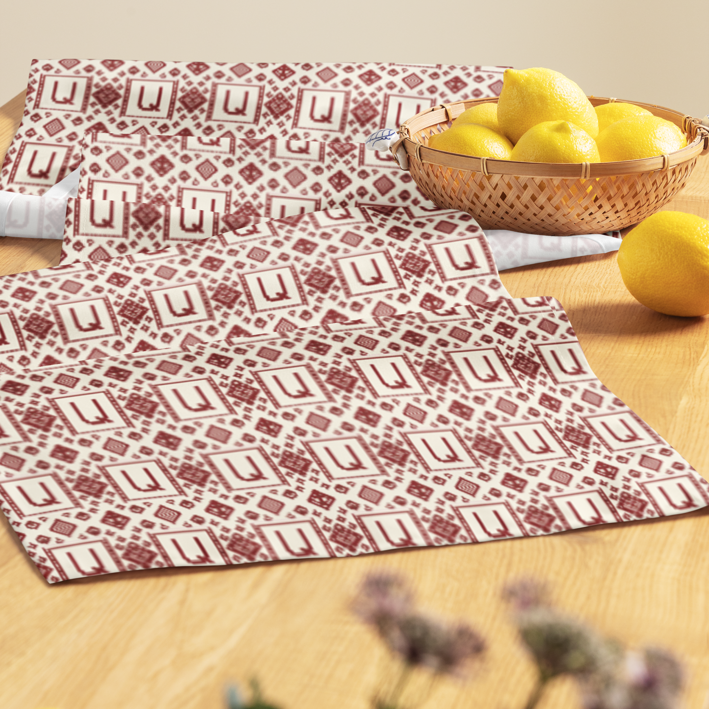 Armenian Letterform Table Runner
