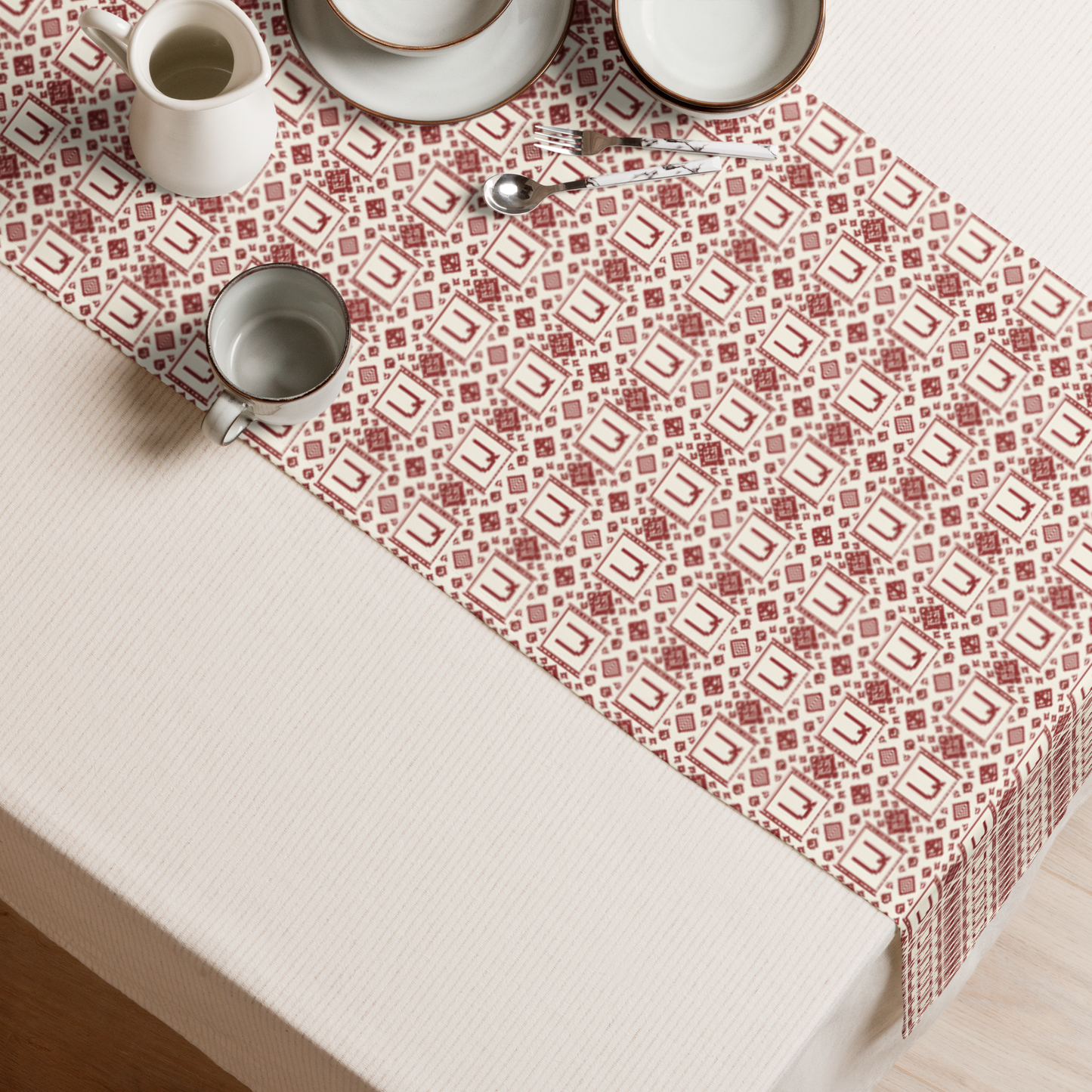 Armenian Letterform Table Runner
