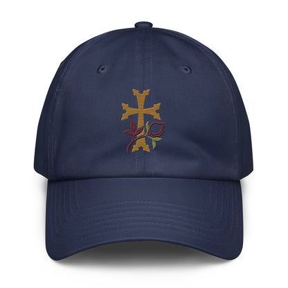 Product mockup hachkar armenian cross pomegranate hat 