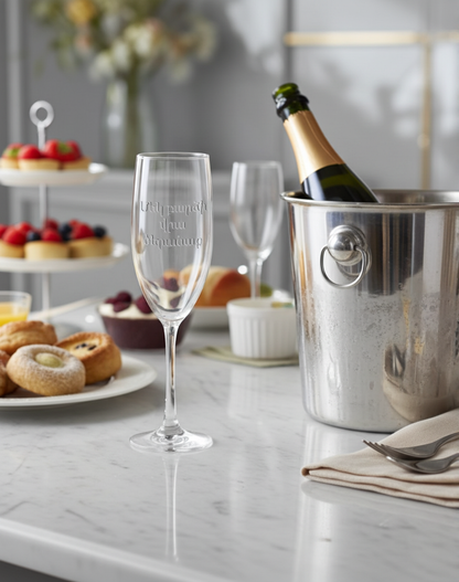 Engraved Champagne Flute